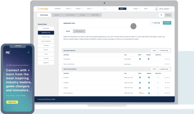 Swoogo platform example