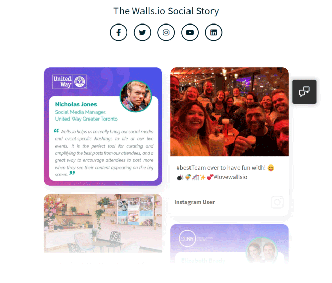 walls.io social media wall example