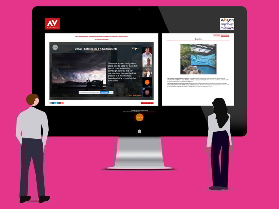 Two People Watching a Virtual event