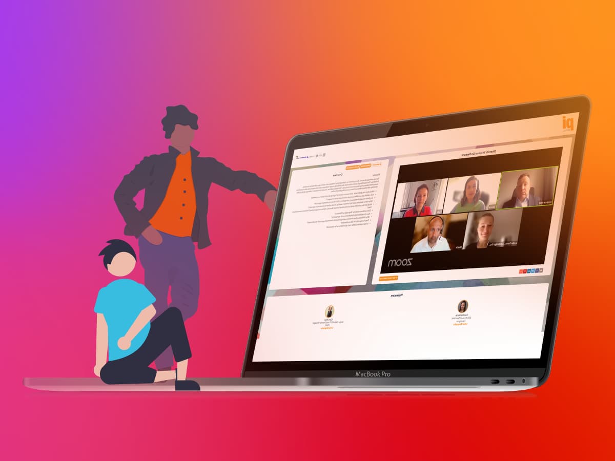 People Sharing Knowledge with a Laptop