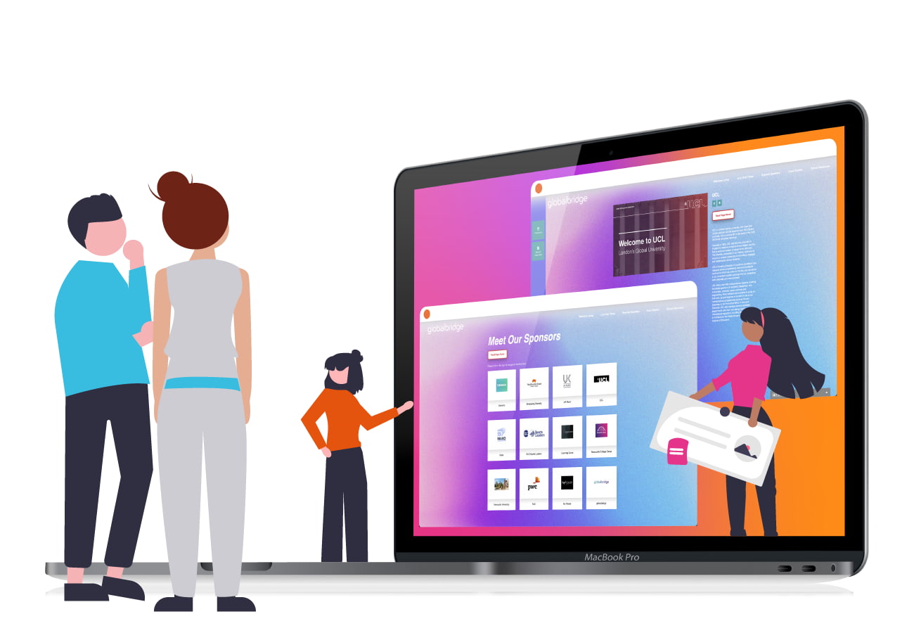 People Watching a Sponsored Webinar on a Laptop
