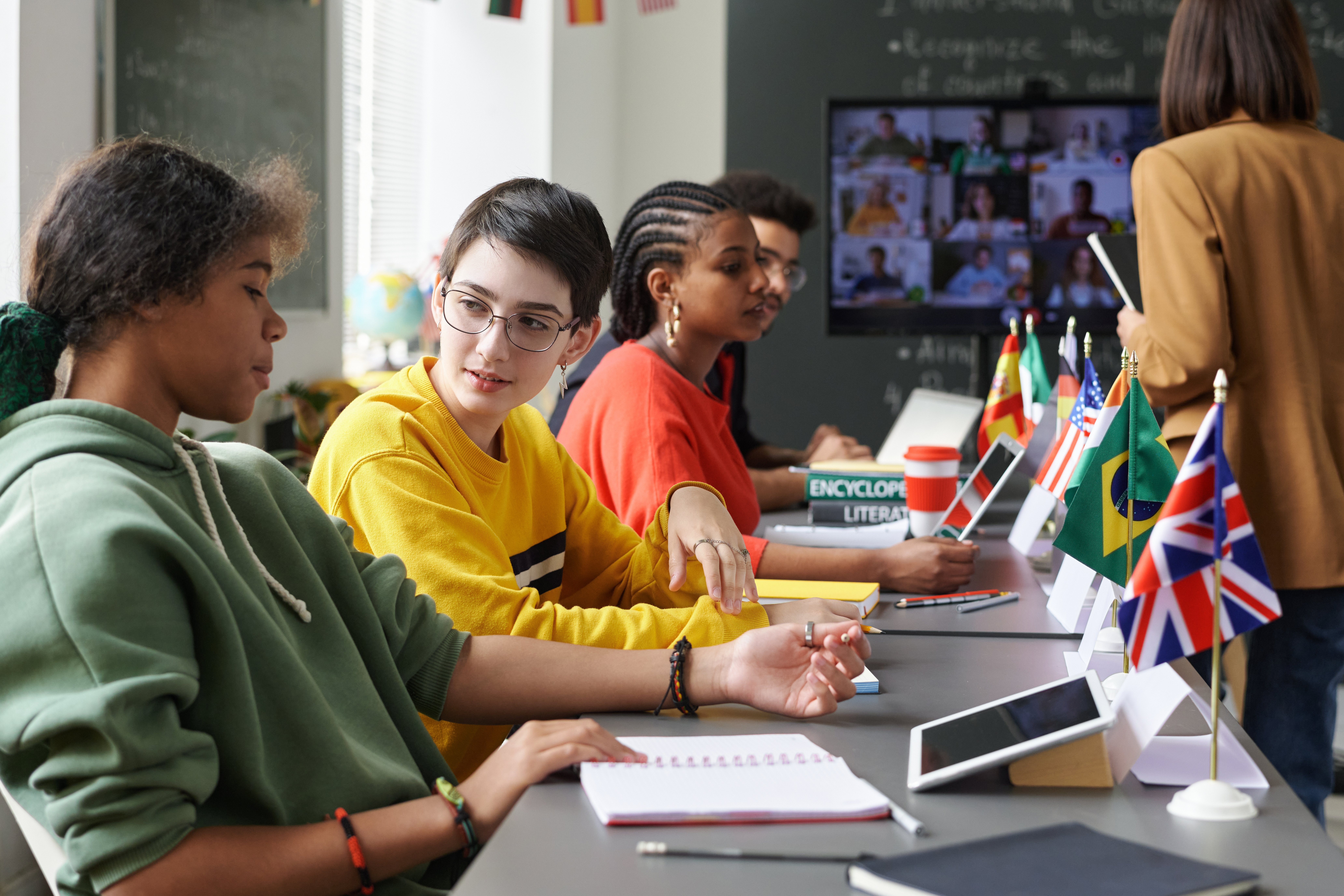 University students learning