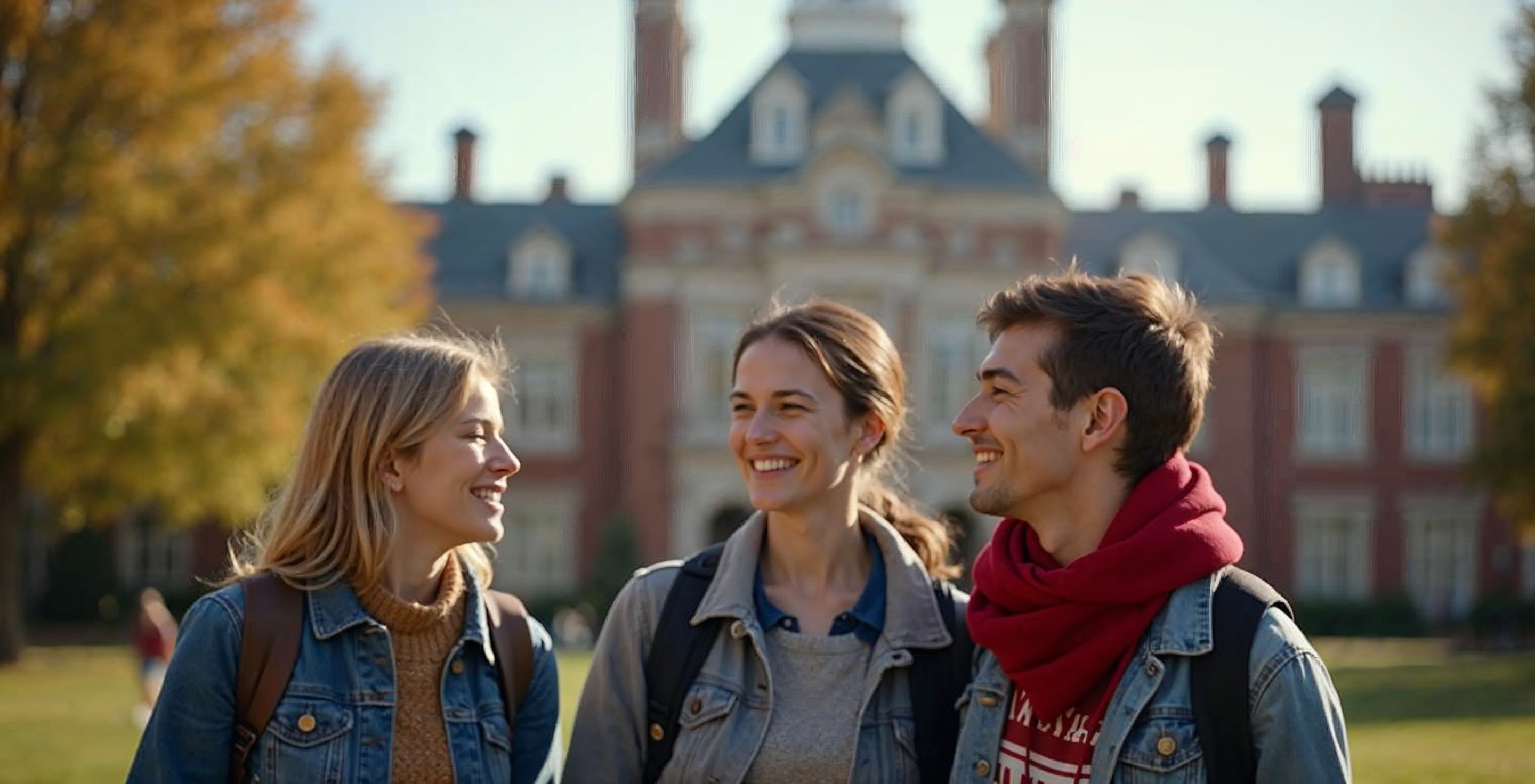 University students smiling 