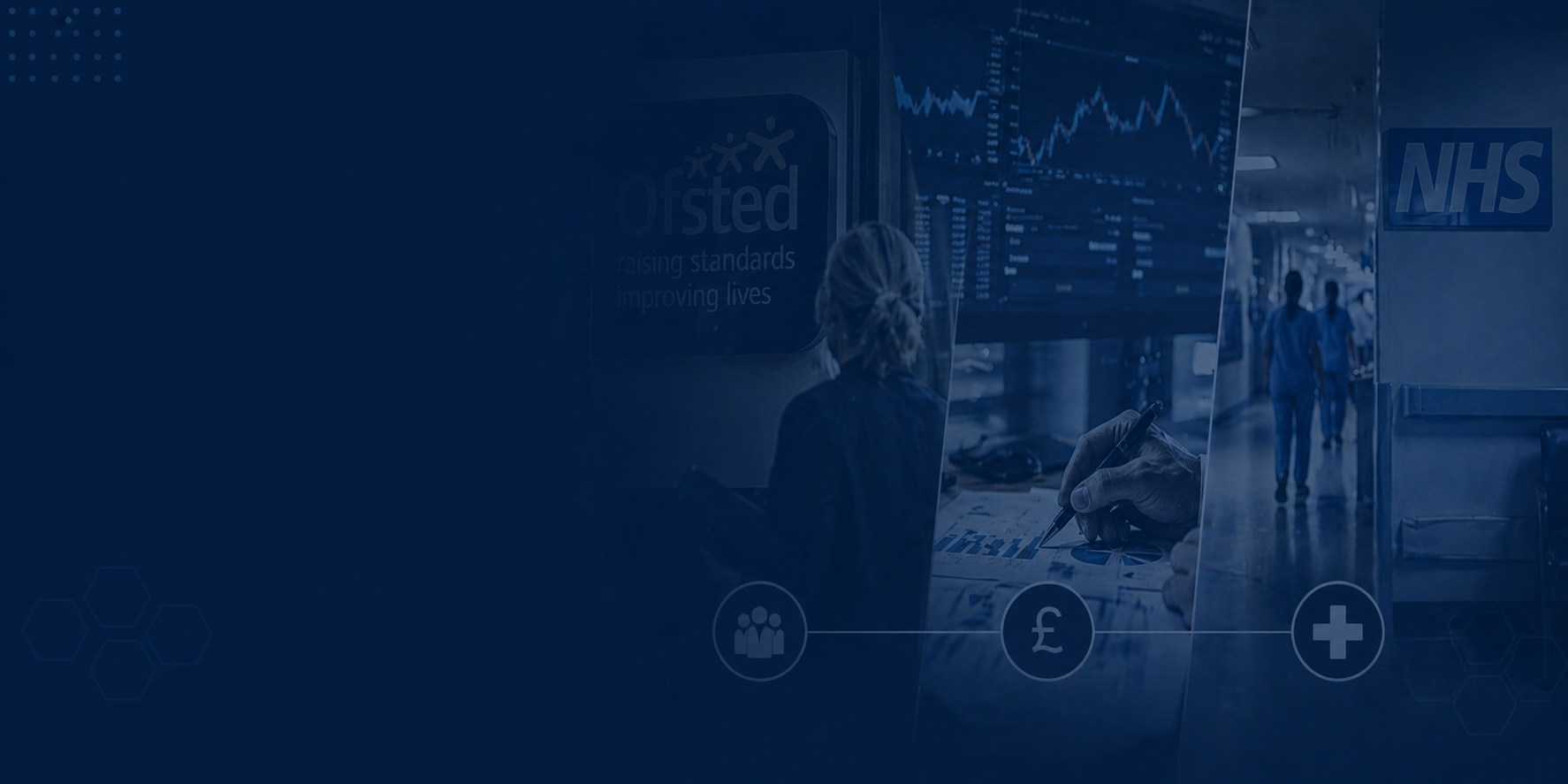 Ofsted, NHS, Ardonagh Group and Version 1 logos — WorkCast internal communications customers