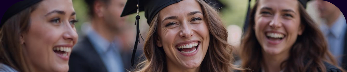 University students smiling