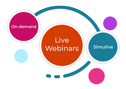 Live, simulive and on-demand webinars