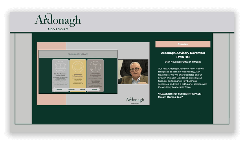Ardonagh financial services webinar template