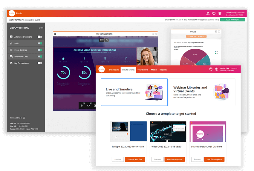 WorkCast Creator and Studio Webinar Platform