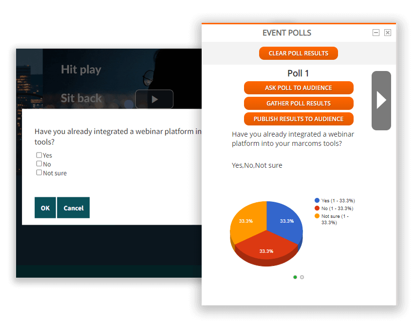 Webinar polling in the WorkCast Studio