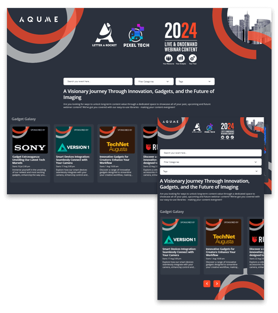 Branded technology webinar library template