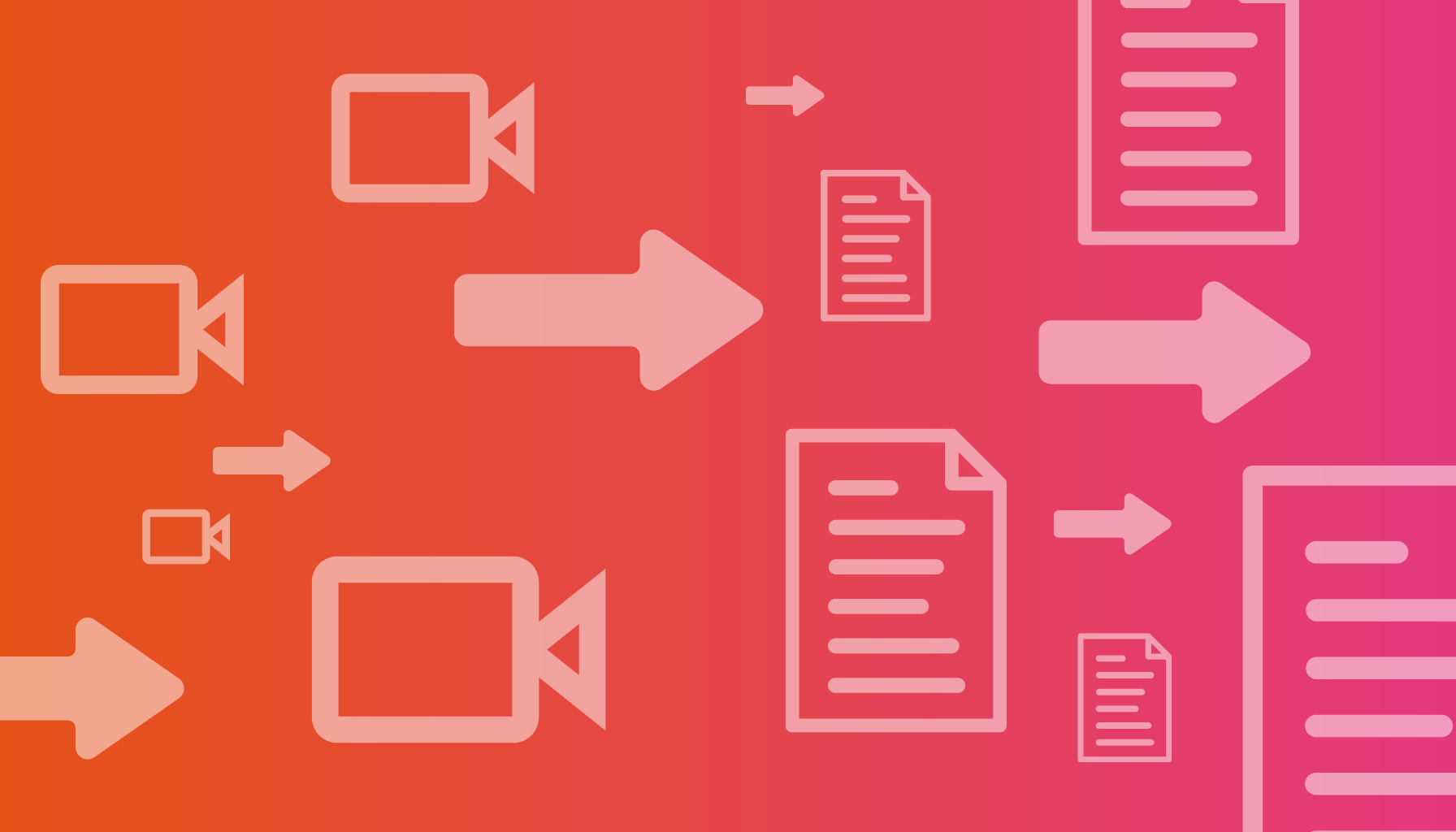 Arrows pointing from video camra to file