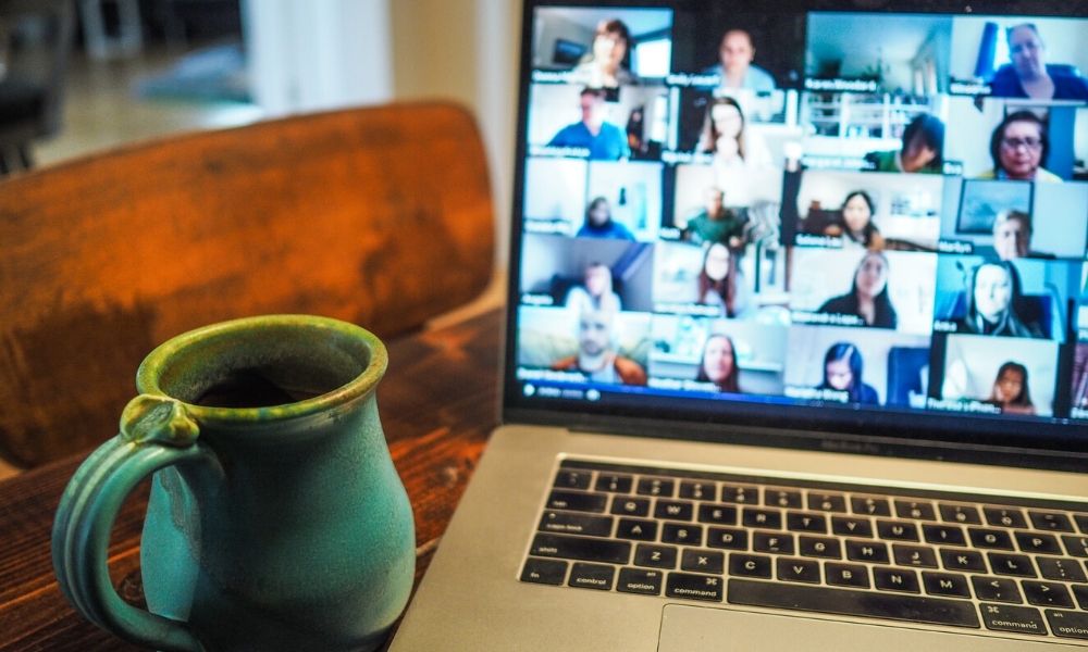 Online meeting on a mac book